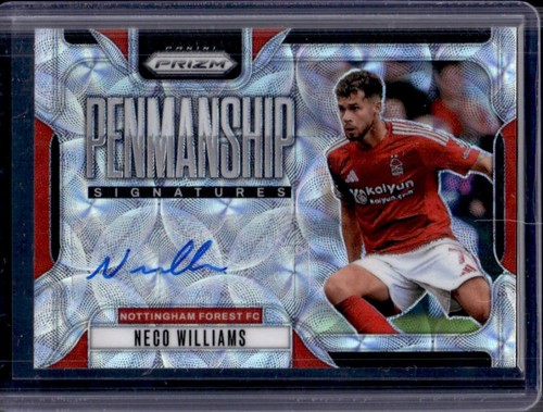 2024-25 Panini Prizm Premier League Neco Williams Penmanship Choice Auto #P-NW