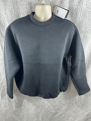 #ad #ad Nike Tech Sportswear Men’s Size M Black Fleece Oversized Crew Top $130 NWT $59.99