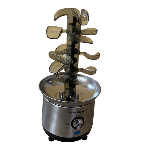 Nostalgia CFF1000 Stainless Steel Cascading Chocolate Fondue Fountain 4-Tier