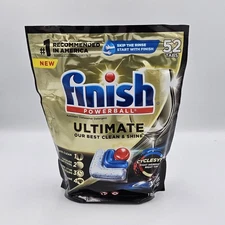 Finish Powerball ULTIMATE 4-In-1 Dishwasher Detergent Tabs 52ct Fast Shipping!