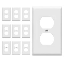 Polycarbonate Outlet Covers, 1-Gang Wall Plates, Electrical Socket Protectors