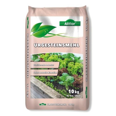 Allflor Urgesteinsmehl 10 kg für bis zu 100m² - für bessere Erträge u Geschmack 
