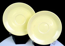 Fiesta Homer Laughlin Porcelain Old Ivory 2 Piece Vintage 6" Saucers 1969-1973​