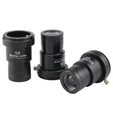3Pcs Black 2X 3X 5X Eyepiece Lens 1.25 inch Astronomical Telescope Barlow Lens
