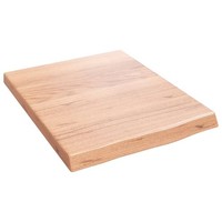 Wandregal Hellbraun 40X50X4 Cm Massivholz Eiche Behandelt
