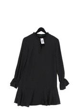 Mango A-Line Midi Dress S in Black