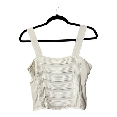 Sancia Womens Size S White Silk Blend Miya Tank Top
