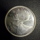1965 Canada 25 Cents Quarter, .800 Silver Coin KA134