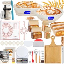 PeacePeo Sourdough Starter Kit Bread Proofing Basket-39 Pcs, Natural Beige