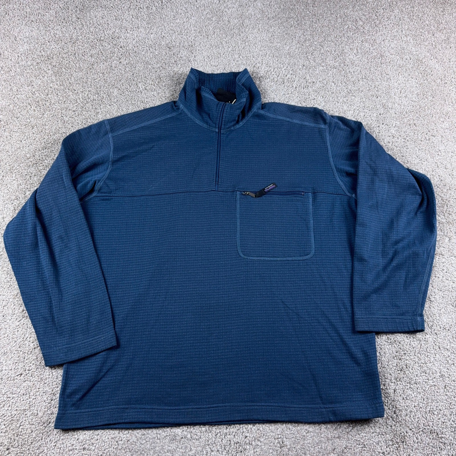VINTAGE Patagonia Jacket Mens Large Blue Regulator 1 R1 Fleece Pullover Y2k