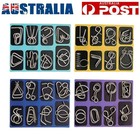 8pcs/set Classic IQ Metal Puzzle Brain Teaser Disentanglement Wire Puzzles Game