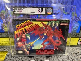 1994 SNES Super Metroid VGA 80 NM SEALED Phantoon Early Production WATA PSA 9.4