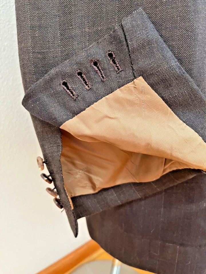 Vintage Kiton Cashmere Linen Silk Sport Coat US52R - Image 4 of 4