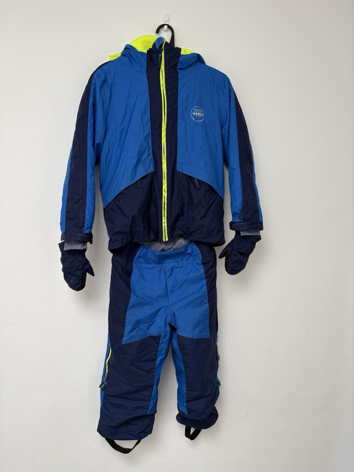 Wedze Decathlon Blue Kids Ski Suit 5-6 Jacket Trousers Winter Waterproof Twins