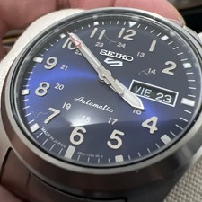 Authentic Seiko Men's 5 Sports Automatic Blue Dial Watch 👍SRPG29K1😱 3