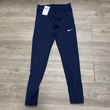 Nike Team Stock Tights Mens M Blue zip ankle cuffs Dri-fit  CV2705-419 NWT $62