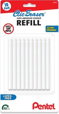 Eraser Refill for Clic Eraser, Pack of 10
