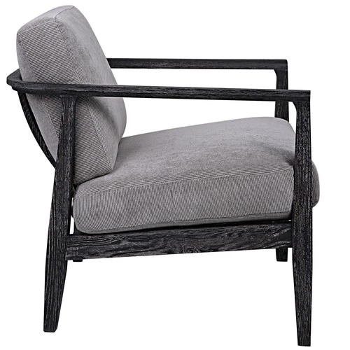 Uttermost 23657 Brunei 31"W Modern Accent Chair - Ebony / Gray - Picture 7 of 8