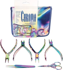 6-Piece Chroma Set - Jewelry-Making Tools Kit, Rainbow Titanium Finish, Includes