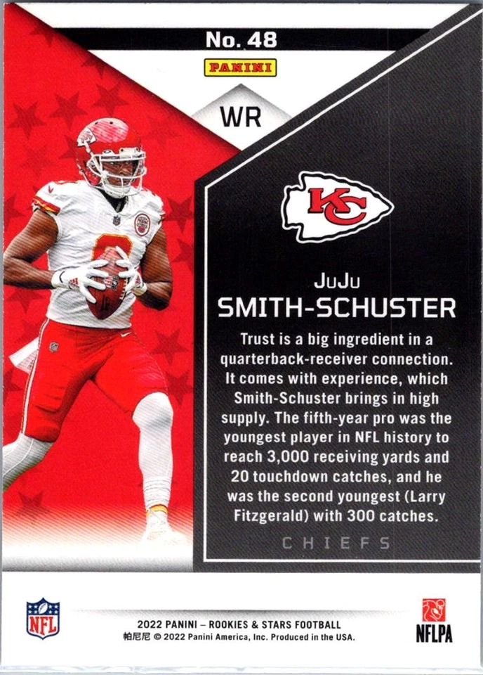 2022 Panini Rookies & Stars JuJu Smith-Schuster #48 Kansas City Chiefs - Image 2 of 2