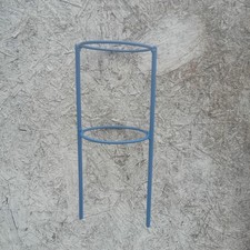 2x 4" Pierścień 10" Wysokie wsparcie roślin ogrodowych 2 pierścienie / 2 nogi Nowe ręcznie robione w kolorze NIEBIESKIM.