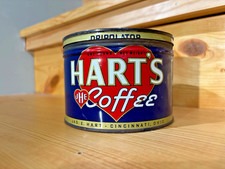 Tough 1940's Vintage Harts Keywind Coffee Tin Can.