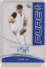 2015 Leaf Trinity Pure Auto Blue 17/25 Tyler Jay #P-TJ1 Auto 01wi