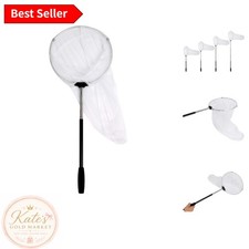 Professional Butterfly Net - 12" Ring, 24" Depth, Durable Foldable Design