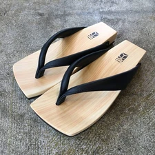 Geta sandals, LL size (27.0cm-27.5cm), MIZUTORI, Sajin, black, SA05, Japan