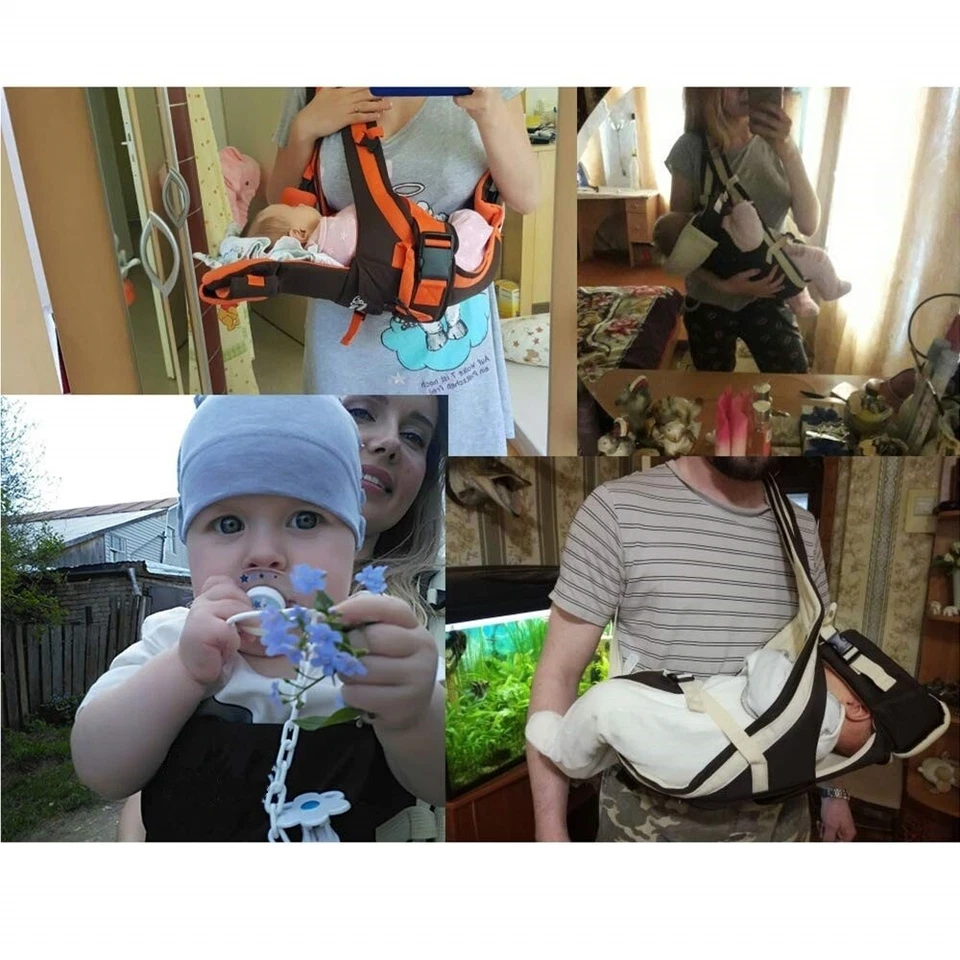 Cargador De Bebes Mochila Fular Portabebes Cangurera Seguro Ergonómico Azul NEW. Foto 4 de 4