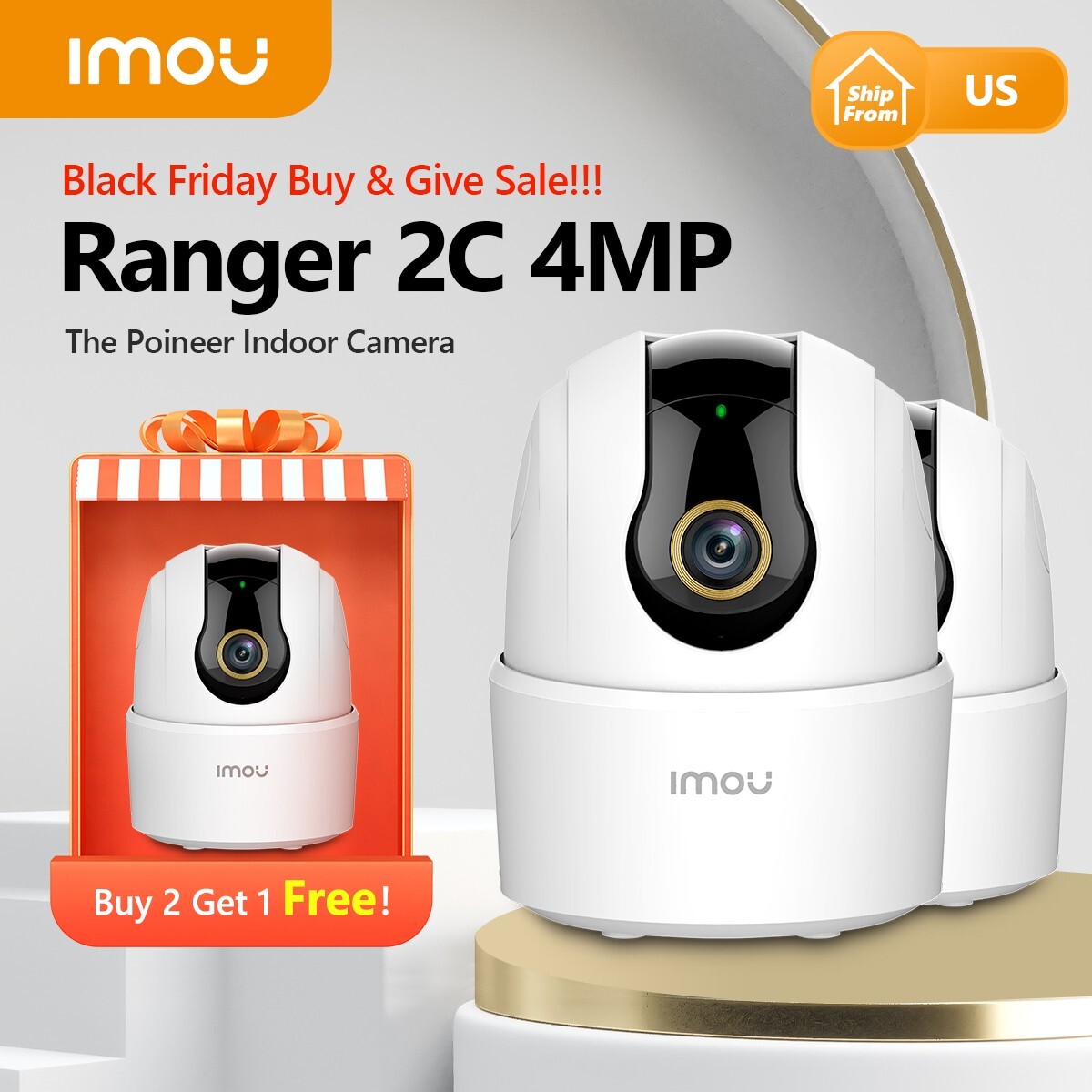 Imou 4MP WiFi Camera Indoor Baby Pet Camera Home Security Wireless IP Alexa-image