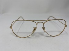 RAY BAN AVIATOR 58mm RB 3025 112/4L MATTE GOLD 58/14/135 ITALY METAL YC61