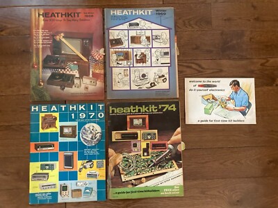 4 HEATHKIT ELECTRONICS CATALOGS 1968 1969 1970 1974 VINTAGE COMPUTERS KIT BLDRS