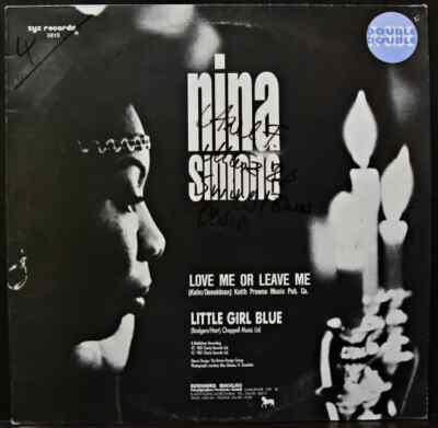 Nina Simone Love Me Or Leave Me / Little Girl Blue Vinyl Single 12inch Zyx