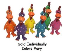 Globkens Funny Rubber Chicken Dog Toys Latex Colorful Squeaker 11.5" Colors Vary