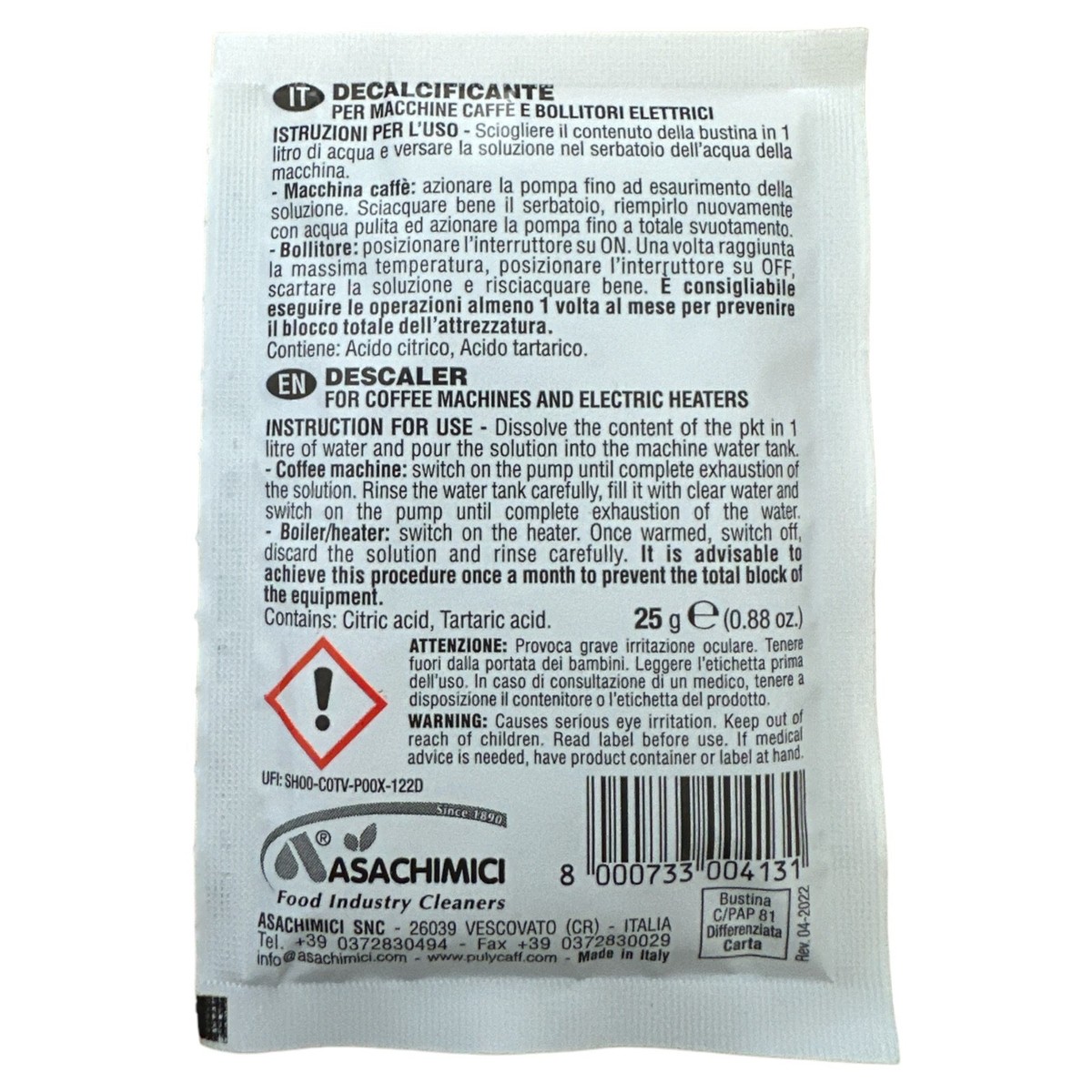 4 PACKS Melitta Anti Calc Powder Espresso Machines 8 Sachets In Total 6545499X4 - Foto 11