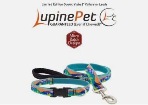 *Retired* Lupine "Scenic Vista" RARE 1" 6 ft Leash & 1"  12-20" Dog Collar Set!! - Foto 1 di 3