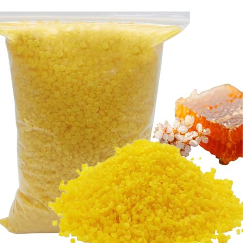 Yellow Beeswax Pellets 3 Lbs Beeswax Pastilles for Candle Soap Making Skin Care