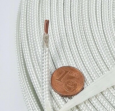 4,0m Hitzefeste Kabel hitzebeständig Leitung Nikel Litze Ofen Herd 500°C 2,5mm²