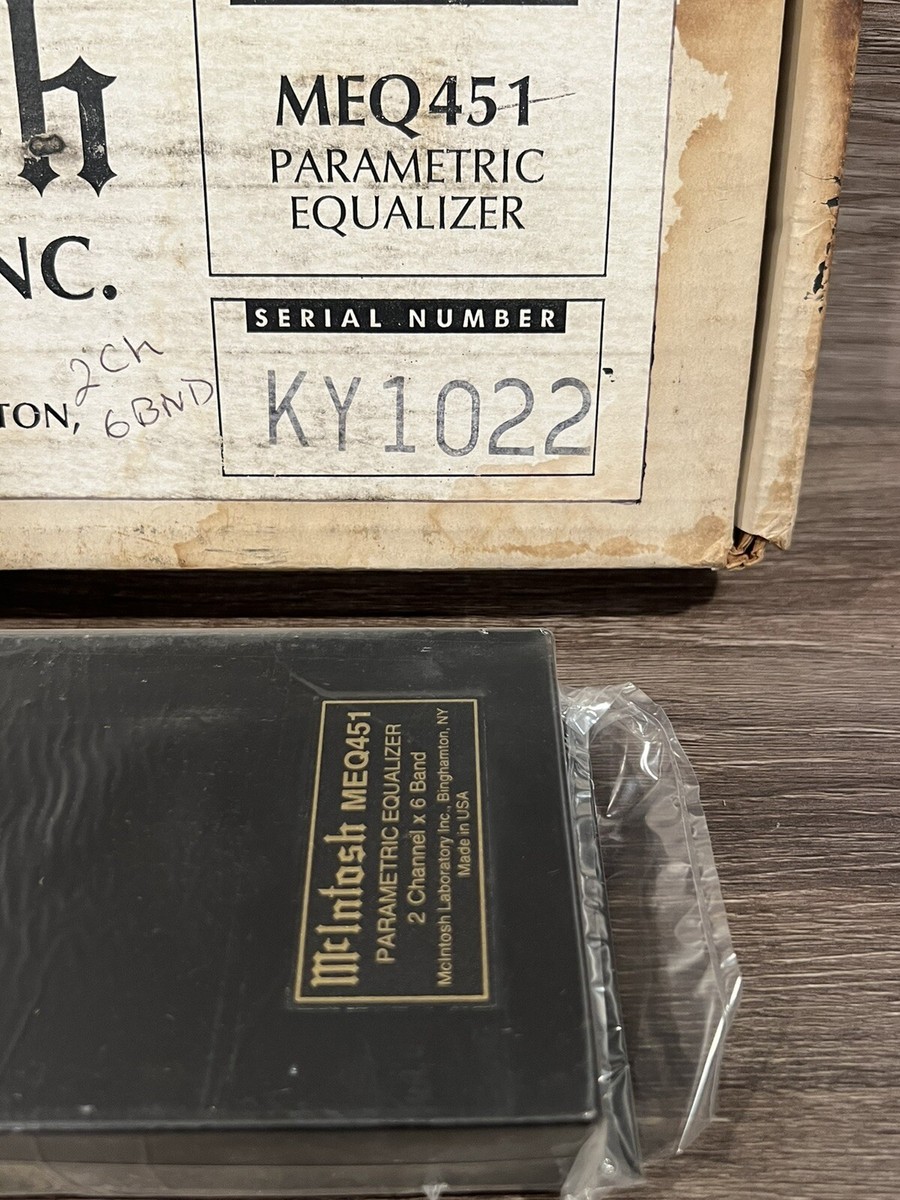 McIntosh MEQ451 パラメトリックイコライザー McIntosh MEQ451 2CH 6 Band Parametric Equalizer NOS RARE