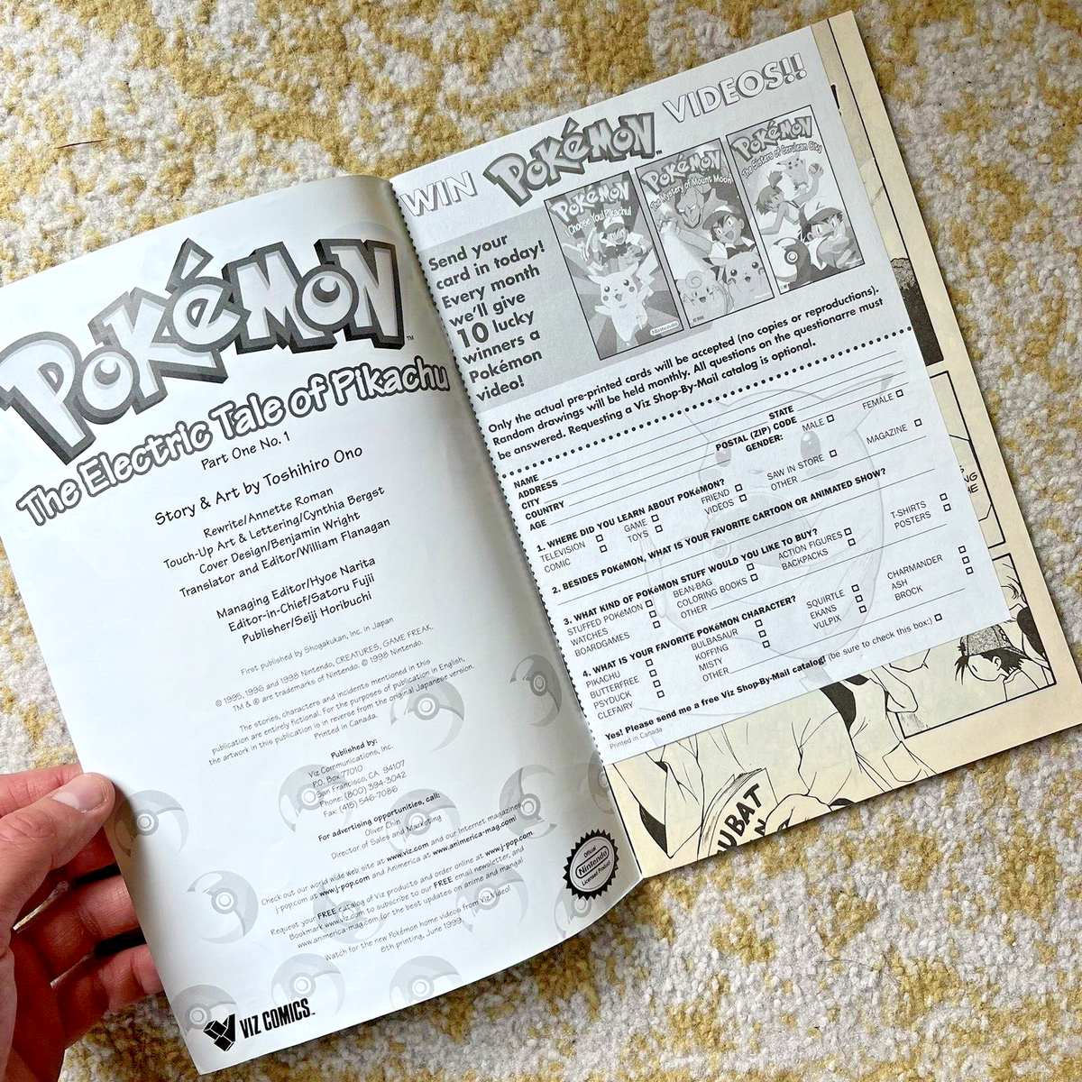 POKÉMON: THE ELECTRIC TALE OF PIKACHU #1 VIZ COMIC 1998 VG (of 1-4