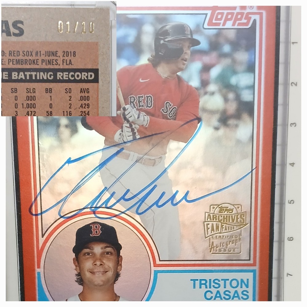 Casas 83FF-TC 2024 Topps Archive Fan Favorite Auto RED FOIL /10  ONLY 1 OUT VIEW