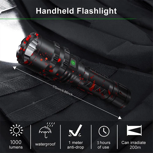 20W hohe Leistung P50 LED Taschenlampe Outdoor Wandern Camping Arbeit Fackel - Bild 13 von 16