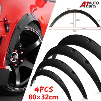 4Pcs Universal Flexibel Auto Körper FENDER Flares Verlängerung Breite Radkästen
