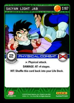 DBZ Dragon Ball Z TCG Card Panini Evolution S167 Saiyan Light Jab