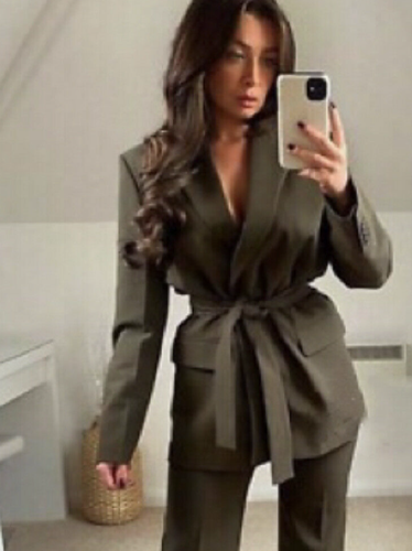 belted oversized blazer