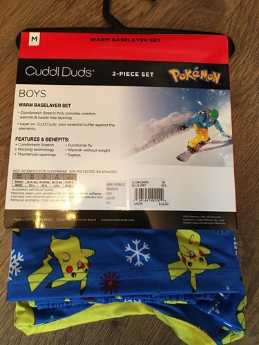 NWT Boys Cuddl Duds Warm Layers Poly Stretch 2-Piece Sets assorted sizes &print - Picture 4 of 6
