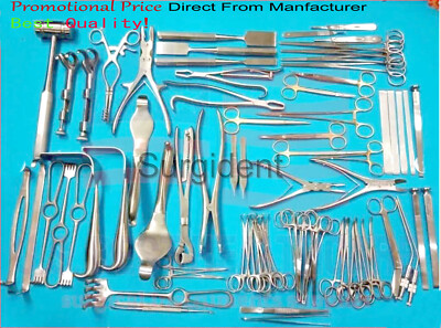 Major Orthopedic Set Surgical Surgery Instruments Tools Forceps 74 Pcs Set