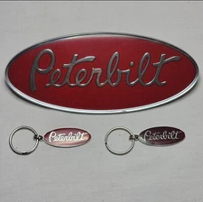 Peterbilt Hood Grill Emblem Two Keychain Nice