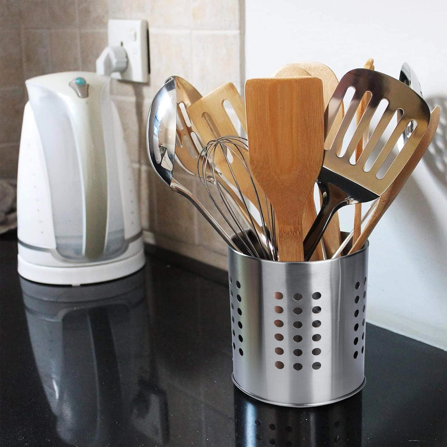 2PCS Stainless Steel Cutlery Stand Kitchen Utensil Holder Drainer